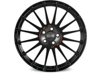 OZ RACING SUPERTURISMO GT MATT BLACK RED LETTERING  5X100 7x17 7/17 ET38 CB68.1