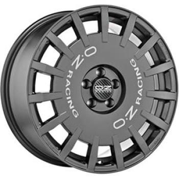 OZ RACING RALLY RACING DARK GRAPHITE SILVER LETTERING  5X112 8x18 8/18 ET45 CB75