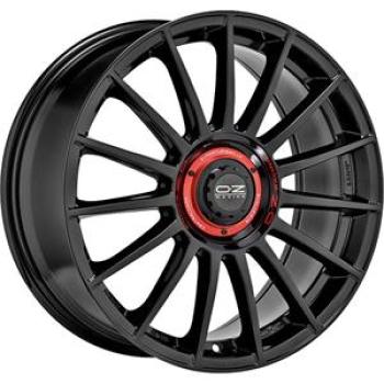 OZ RACING SUPERTURISMO EVOLUZIONE GLOSS BLACK + RED LETTERING  5X1 8.5x20 5/20 ET45 CB79