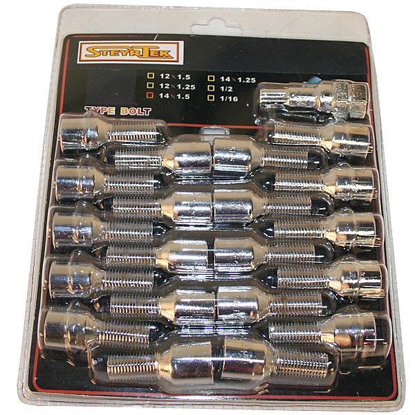 SteyrTek Tähtipää aluvannepulttisarja 1,25mm nousu, 12mm, pituus 28mm, 16 kpl
