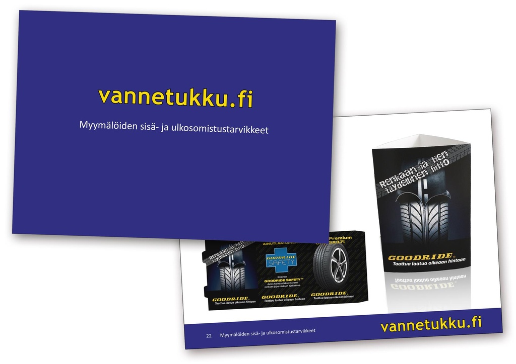 Vannetukku.fi Myymälöiden sisä- ja ulkosomistustarvikkeiden esite