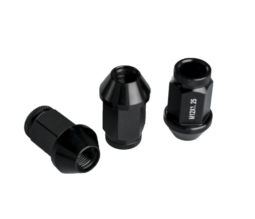 SteyrTek Alumiinimutterisarja musta 1,25mm nousu, 12mm, 20 kpl