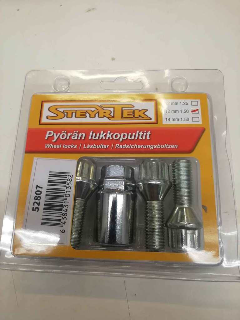 SteyrTek Lukkopulttisarja Pallokartio 1.5 mm nousulla 14 mm pituus 28 mm