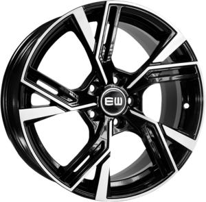 ELIT WHEELS EW16 BLACK / POLISHED 7.5x17 5/112 ET36 CB66.45